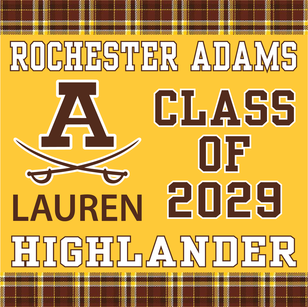 Future  Highlander Yard Signs - Class of 2029